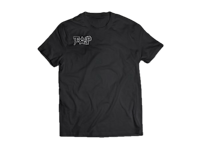 a black t - shirt with a logo on it